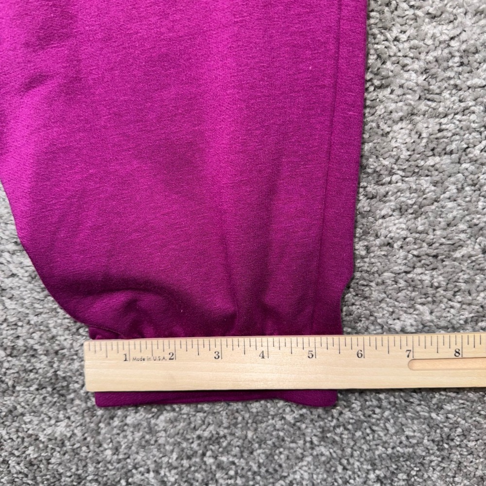 Eileen Fisher Cozy Brushed Terry Hug Ankle Track Pant Berry Magenta Large NEW - Picture 7 of 9